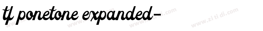tf ponetone expanded字体转换